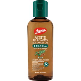 Jaloma Aceite de Romero adicionado con aceite de Canela, fortalece y revitaliza, frasco de 120 ml.