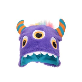 Mountain Warehouse Monster Stripe Kids Hat Purple One Size