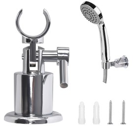 Shower Head Holder 180 Degree Shower Head Holder Metal with Screw Swivel Adjustment Hand Shower Holder for Most Shower Heads
