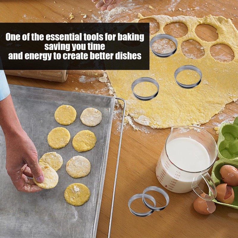 6 Pieces of Pastry Circles, 1 Piping Bag, 1 Piping