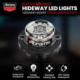 Abrams SAE Class-1 Blaster 120 (Red/White) 36W - 12 LED EMS EMT Fire Truck Vehicle LED Hideaway Surface Mount Strobe Warning Light
