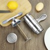 QWORK Stainless Steel Noodle Maker, Manual Pasta Machine with 5