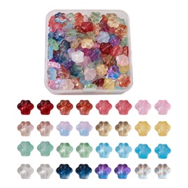 Craftdady 160pcs Transparent Glass Dog Paw Print Loose Beads Spray Painted Crystal Glass Animal Cat Bear Footprint Spacer Beads Charms 11x12mm for Jewelry Crafts Making