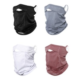 High-Stretch, Sweat-Wicking Cooling Cycling Mask with UV Protection - Neck Gaiter Buff lf2772 Free Size/4 3ea