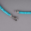 COAI Mens Womens Heishi Synthetic Turquoise Stone Beaded Necklace 65cm