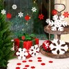 LadyRosian Christmas Snowflake Decorations 4 Pack White Standing Wooden Snowflakes