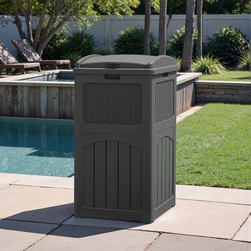 Greesum 33 Package Delivery Box for Outside, Patio Waterproof Resin