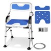 DEWEL Foldable Shower Chair for Elderly and Disabled, Folding Shower