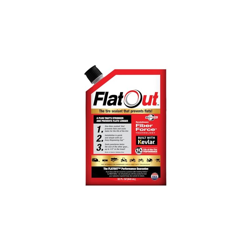 FlatOut Off-Road Tire Sealant - Prevents and Repairs Flat Tires