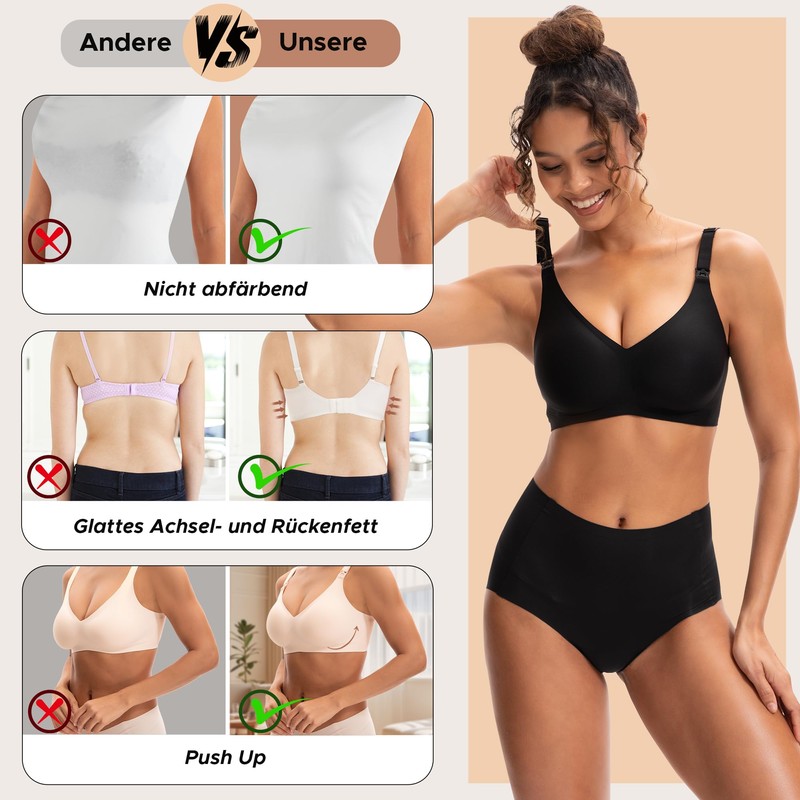 INNERSY Nursing Bra Without Underwire Seamless Pregnancy Bra Comfortable with