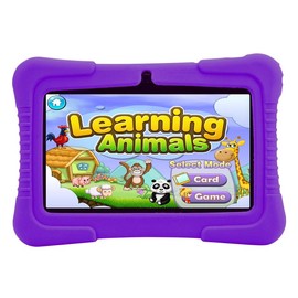 Veidoo 7 inch Android Kids Tablet with 32GB Storage, Safety Eye Protection, Parent Control, Pre-Installed Educational APP, Learning, Best Gift, Pink - Color: Purple