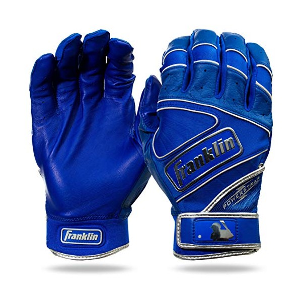 Franklin Sports Chrome Powerstrap™ Batting Gloves - Royal - Youth Large