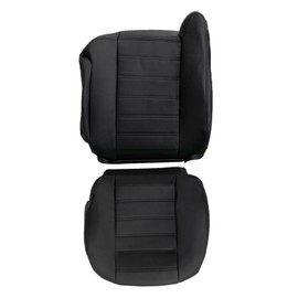 NLQR Driver Side Bottom & Back Replacement Seat Covers Microfiber Leather Black #482 Compatible with Hummer H2 2003 2004 2005 2006 2007