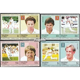 Prophila Collection Tuvalu-Nukufetau 23-30 Pairs (Complete Edition) Mint NH ** MNH 1985 Cricketer (Stamps for Collectors) Ball Games without Football (Basketball/Handball/Baseball etc.)