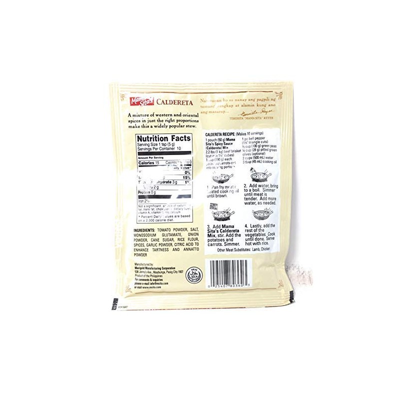 Mama Sita's Caldereta Spicy Sauce Mix 1.76oz (50g) 1 Pack