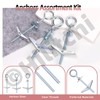 Hilitchi 18Pcs 3 Sizes O-Shaped Toggle Bolts and Wing Nut