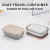 Mulaibdin 4 Pcs Travel Soap Holder, Portable Soap Case with