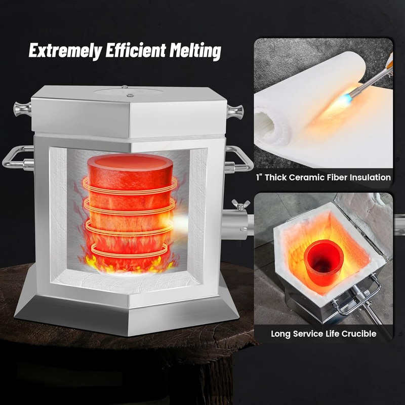 Lyrufexon Ceramic Fiber Insulation, 2 Pieces 24"x15.7"x1"Thick, 2600F Fireproof Insulation