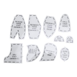 Generic Acrylic Memory Bear Template Ruler Set for Sewing Patterns and Craft Projects