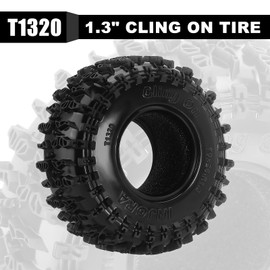 INJORA 1.3"Tires -S5 Cling On Tires 70 * 26mm for SCX24 TRX4M AX24 1/18 1/24 Micro Crawler,T1320