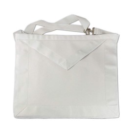 deDecoml Masonic Apron Synthetic Leather White Mason Apron