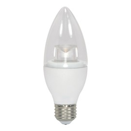 Satco S8953 Medium Bulb in Light Finish, 3.75 inches, 4, Clear