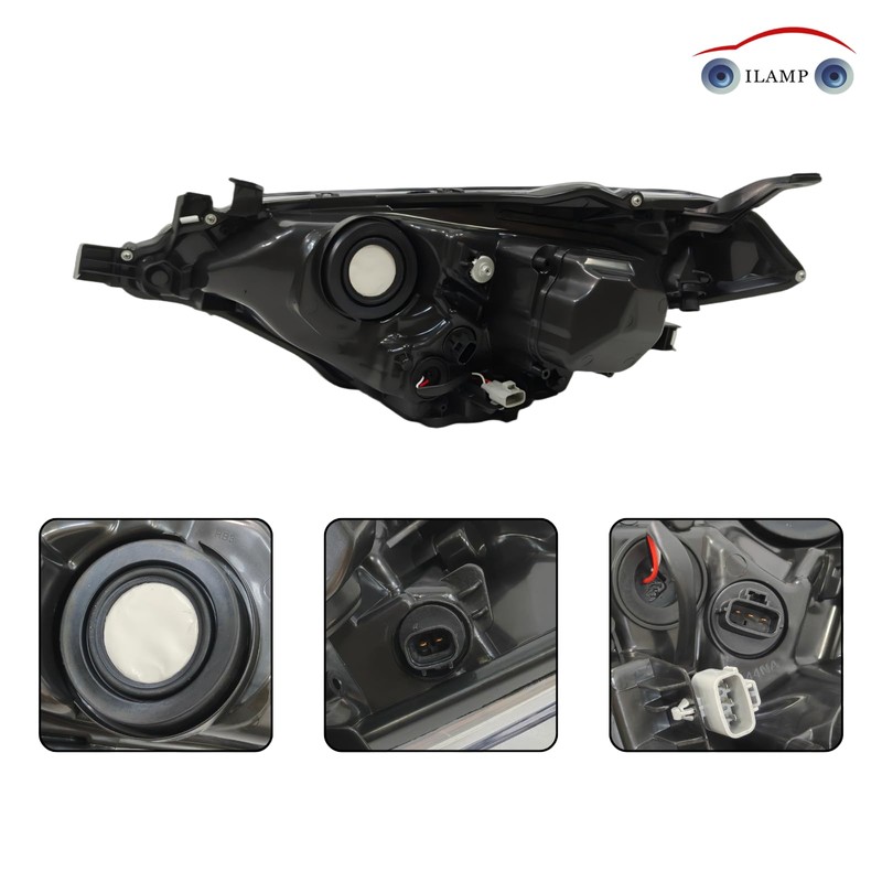 Headlight Assembly Compatible With 2014 2015 2016 Toyota Corolla Base/CE/C/LE