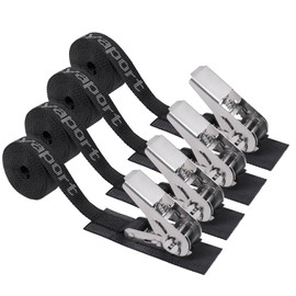 Ayaport Stainless Steel Ratchet Tie Down Straps Endless 20' Heavy Duty Boat Tie Downs Boat Accessories Pack of 4