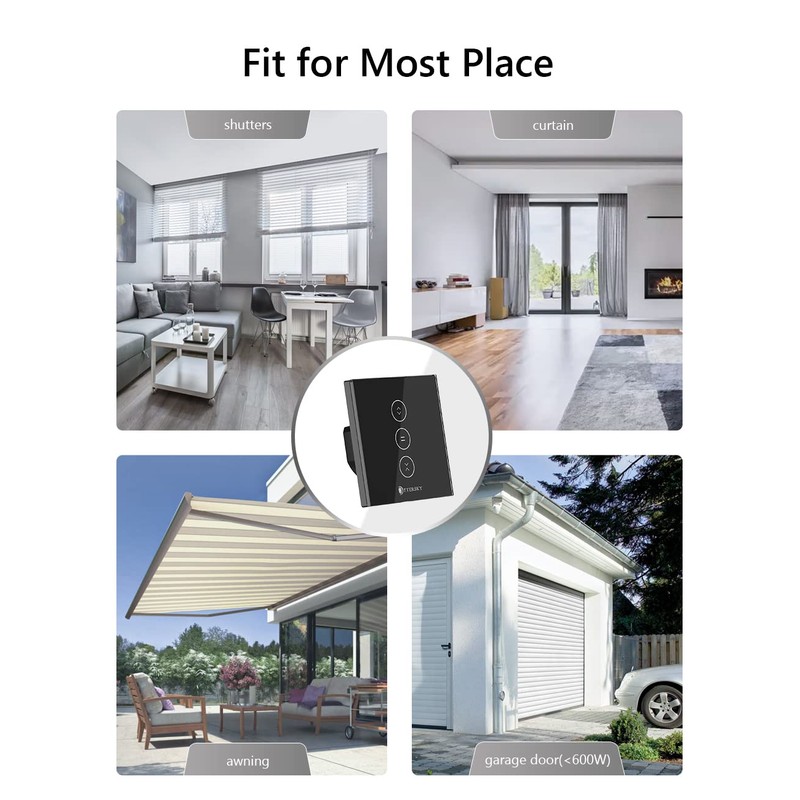 WiFi Roller Shutter Switch, Etersky Smart Blinds Switch with Touch