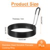 HARFINGTON 6Pcs Egg Rings 4" Stainless Steel Nonstick Round Pancake