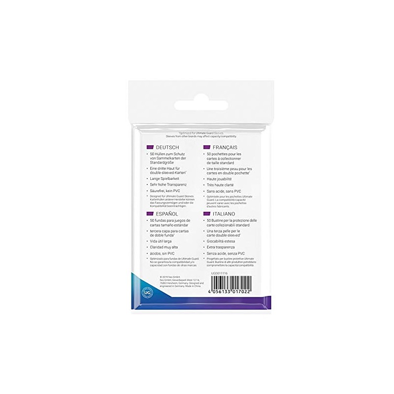 Ultimate Guard Supreme UX Oversleeve Standard Size (Pack of 50)