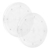 MAGICLULU 2pcs Transparent Acrylic Turntable Rotating Spice Holder for Kitchen