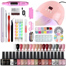 Kit deKit de Esmalte de uñas de gel con luz UV (Blanco)