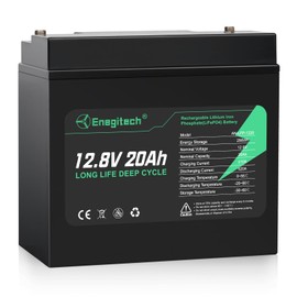 12V 20Ah LiFePO4 Lithium Battery, 2000+ Deep Cycles Rechargeable Battery, Built-in 20A BMS, Perfect for Fish Finders, Power Wheels, Solar/Wind Power, Ham Radio, Scooters, Small UPS and More