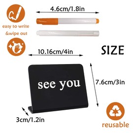 Standing Mini Chalkboard Signs, Acrylic Chalk Sign for Food - Buffet - Tables - Wedding - Small Chalkboard Sign - Bakery - Buffet Signs for Food - Table Sign–Party- Food Display Signs