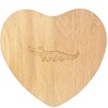 'Long Crocodile' Wooden Heart Shaped Chopping/Cutting Board (WB00084390)