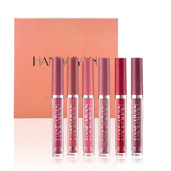 Matte Lipstick Set, HANDAIYAN 6 Colors Long Lasting Velvet Lips