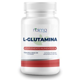 NAIMA Glutamina 500 mg | Suplemento de 100 Cápsulas | Recuperación, Energía y Bienestar General | Sin rellenos | Premium L-glutamine
