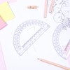 2 Pack Plastic Protractor, 6 Inch Math Protractors Clear Protractors