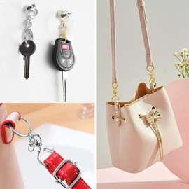 Yangfei Pack of 30 Heart Keyrings, Gold Silver Key Ring, Metal Small Key Rings, Key Clips, Carabiner Hook with Key Ring for Crafts, Gift Crafts