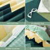 SAPHREAS Green Wave Pattern Duvet Cover Set Cotton Striped Bedding