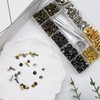 Lixiluxia 180 Pairs Leather Rivets Set, 3 Sizes Hollow Rivets