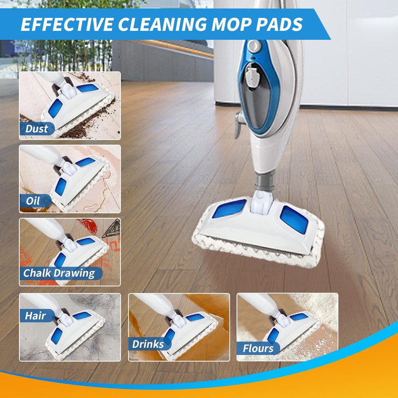 KEEPOW Steam Mop Pads 5 Pack for Bissell Powerfresh 1940