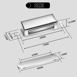 Selyse Magnetic Catch Door Magnets for Cabinet Doors, Strong 30 kg Magnetic Clasps, Stainless Steel Drawers, Magnetic Door Closer, Magnet for Furniture and Balcony Doors (Pack of 4)