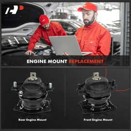 A-Premium 2PCS Front and Rear Engine Motor Mount Set Compatible with Honda Pilot 2006 2007 2008 3.5L, FWD, Replace# 50810SHJA62, 50810SHJ305