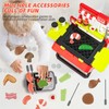 HUAJUN Barbecue Grill Toy Set with Checkout Panel,BBQ Kids Kitchen