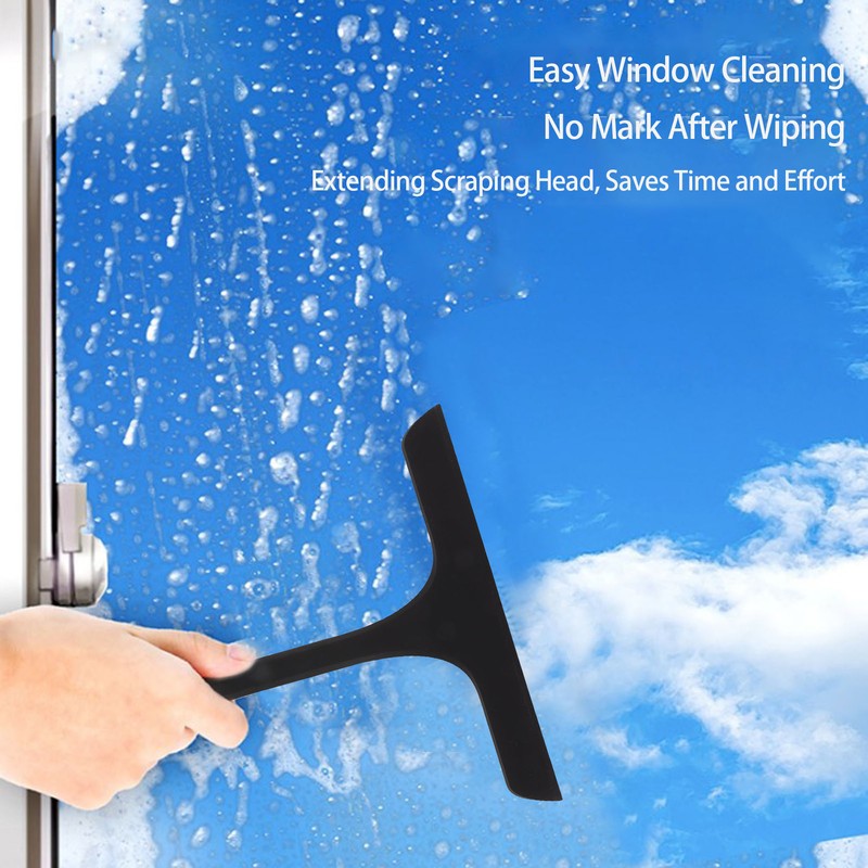 Glass Wiper with Non Slip Handle Silicone Window Cleaner Squeegee