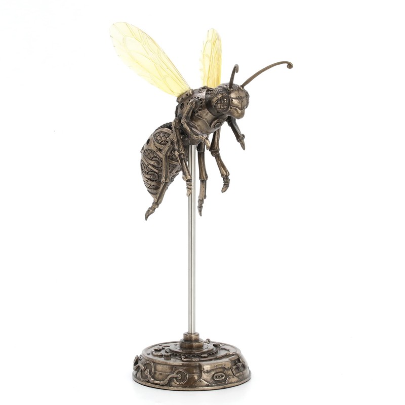 Veronese Design 10 5/8" Steampunk Hornet On Display Stand Resin