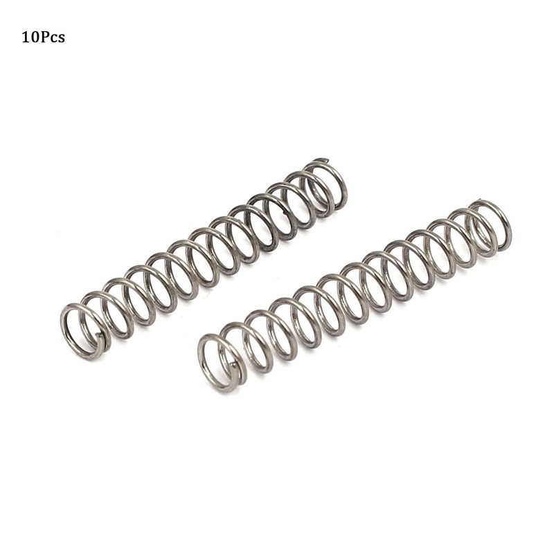 TOP-VIGOR 10Pcs Compression Spring, 5mm OD,0.6mm Wire Size,30mm Free Length