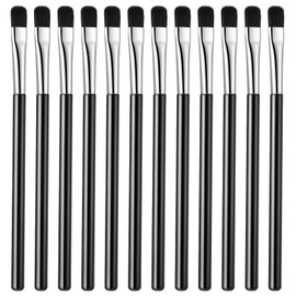 12 Pcs Flat Makeup Brushes Small Concealer Brush Tools Black